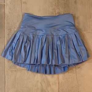 Gold Hinge Olympic Blue Pleated Tennis Skirt